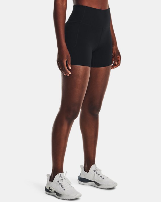 Women's UA Meridian Middy Shorts, Black, pdpMainDesktop image number 0